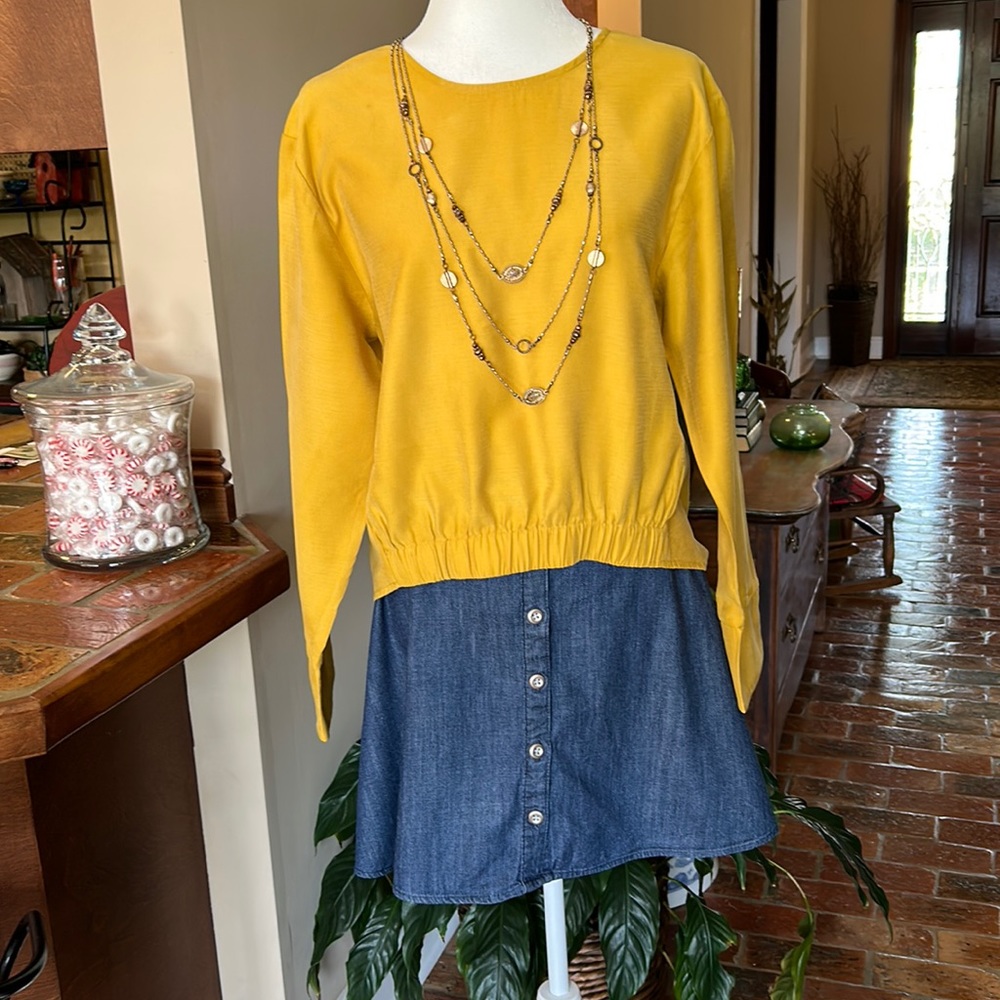 Prologue gold elastic front band top szS